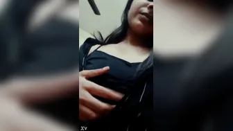 Petite Babe Showing Off Her Small Tits For The Camera Shyly