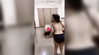 Slutty GF Dancing Topless For The Camera Feeling Naughty