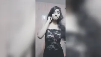 Desi GF Going Topless Smiling For Her BF Only