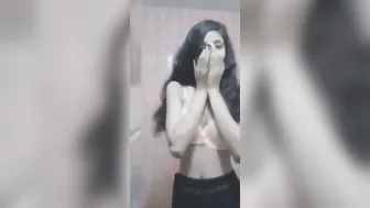 Desi GF Going Topless Smiling For Her BF Only
