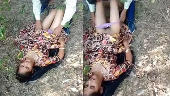 Village Slut Panties Off Getting Fucked Behind The Bushes