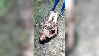 Village Slut Panties Off Getting Fucked Behind The Bushes