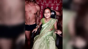 Indian Slut Handling Two Cocks At Once In Threesome