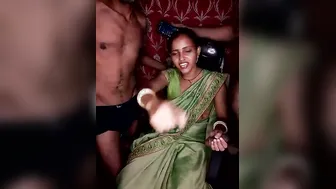 Indian Slut Handling Two Cocks At Once In Threesome