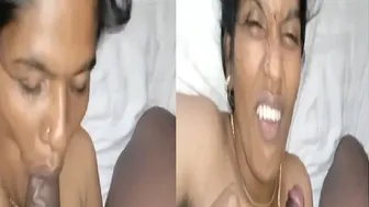 Brown Cock Sucked By My GF In Homemade Video