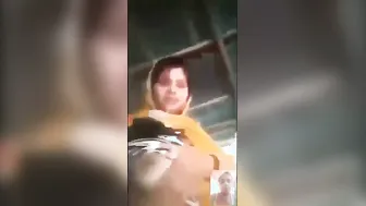 Cheating Wife Showing Her Milky Boobs To Lover On Camera