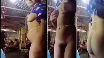 Lonely Village Babe Stripping Down Showing Everything Off