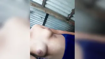 Village Babe Showing Off Her Soft White Boobs For Her Man Only