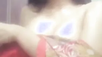 Pressing My GF Big Natural Boobs Making Her Moan