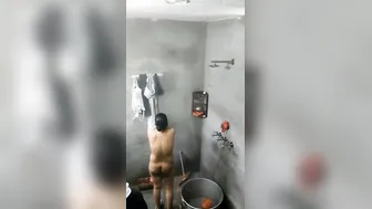 Hidden Cam Catches Village Bhabhi Showering In Bathroom