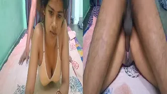 Stepsister Bent Over Getting Pounded Hard From Behind At Home