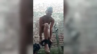 Young Village Babe Bathing Naked And Fingering Her Wet Pussy