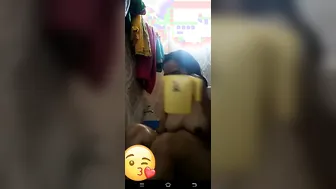 Thick GF Stripping During Nude Video Call With Lover