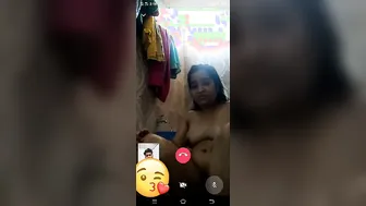 Thick GF Stripping During Nude Video Call With Lover