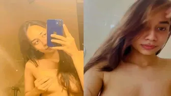 Bhopal GF Taking Boob Selfies In Her Private Bathroom