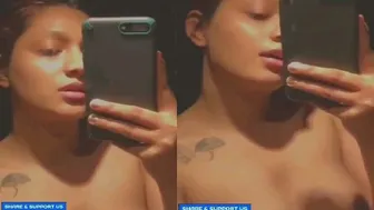 Tattooed Mumbai GF Flashing Boobs In Leaked Viral Clip