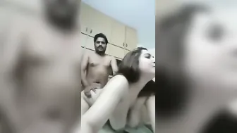 Desi GF Bent Over Taking It Doggy Style So Rough Here