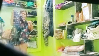 Hidden Camera Catches Bhabhi Changing Clothes In The Bedroom