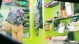 Hidden Camera Catches Bhabhi Changing Clothes In The Bedroom