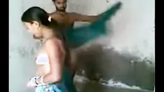 Village Couple Having Standing Sex In Rustic Outdoor Setting