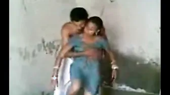 Village Couple Having Standing Sex In Rustic Outdoor Setting