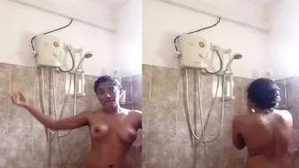 Karnataka Babe Taking Nude Bath Caught On Hidden Bathroom Cam