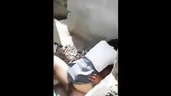 Teen GF Busted Having Risky Outdoor Sex With Boyfriend
