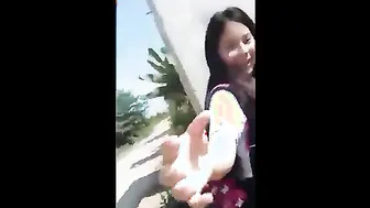 Teen GF Busted Having Risky Outdoor Sex With Boyfriend