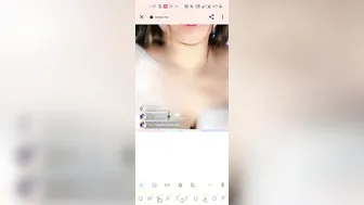 Sexy GF Stripping Topless Teasing Fans With Her Body