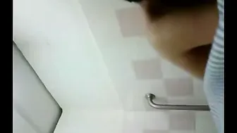 College GF Riding Her Boyfriend Hard In Bathroom Stall