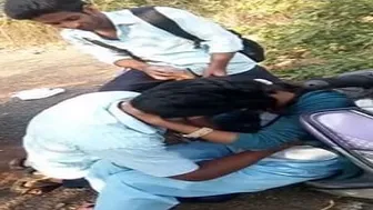 College Lovers Caught Kissing And Groping In The Open Field