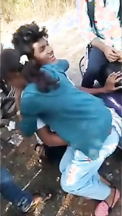 College Lovers Caught Kissing And Groping In The Open Field