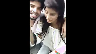 College Lovers Making Out Passionately In Her Hostel Room