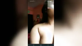 Curvy GF Stripping Naked During Steamy Video Call Sex
