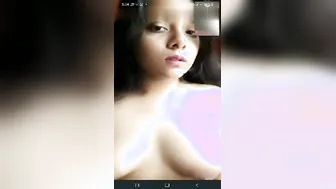 Curvy GF Stripping Naked During Steamy Video Call Sex