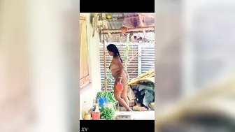 Married Neighbor Caught Walking Naked In Her Backyard Garden