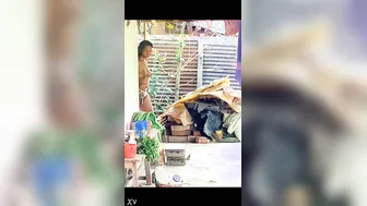 Married Neighbor Caught Walking Naked In Her Backyard Garden