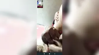 Young Couple Getting Naughty During Their Late Night Video Call