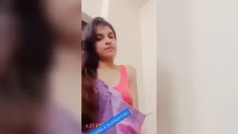 College Babe Teasing With Her Perky Tits In Bathroom Selfie