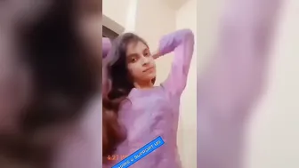 College Babe Teasing With Her Perky Tits In Bathroom Selfie