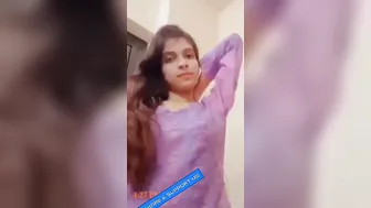 College Babe Teasing With Her Perky Tits In Bathroom Selfie