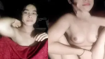 Skinny GF Posing Completely Naked For Her Phone Camera