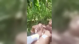 Taking Her Outside In The Fields For Wild Afternoon Session