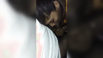Wife Giving Sloppy Head Before Getting Fucked In Their Bedroom