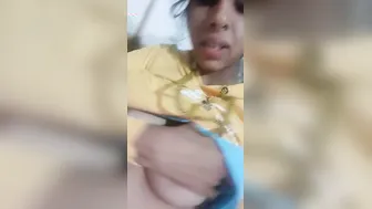 Young Village Babe Flashing Her Tits In Bathroom Selfie Video