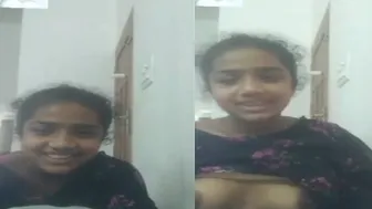 South Indian Babe Showing Off Her Big Tits On Video Call Tonight