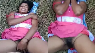 Hairy Pussy Village Girl Getting Fucked Hard Outdoors By Bf