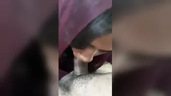 Beautiful Desi Girl Swallowing Cum After Giving Messy Blowjob