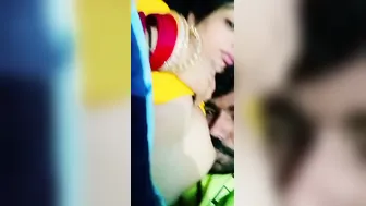 Married Woman Exposing Her Huge Milky Boobs Feeding Milk