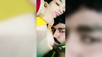 Married Woman Exposing Her Huge Milky Boobs Feeding Milk